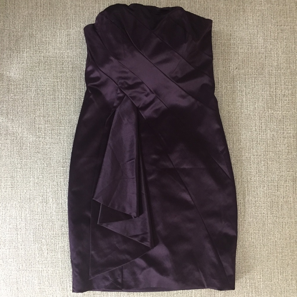 The Limited size 4 deep purple strapless dress
